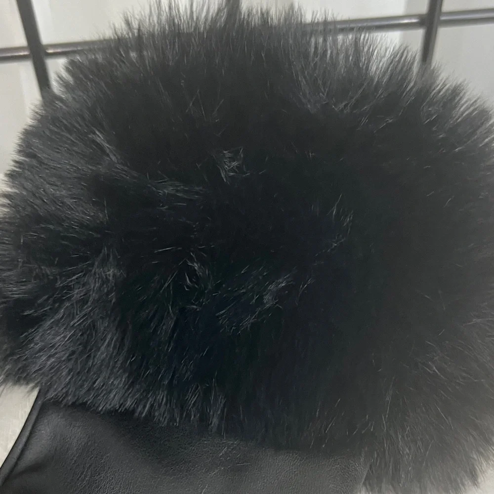 Faux Fur/Leather SMART GLOVES
